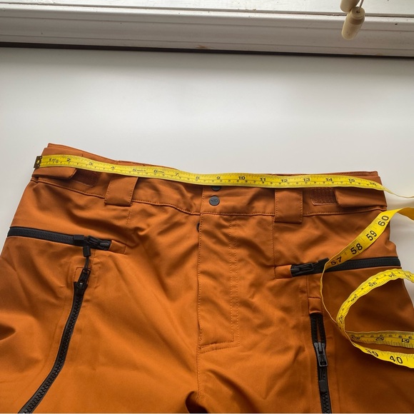 The North Face Sickline Snow Pants Men Small Leather Brown Dryvent Ski Snowboard - Picture 13 of 16